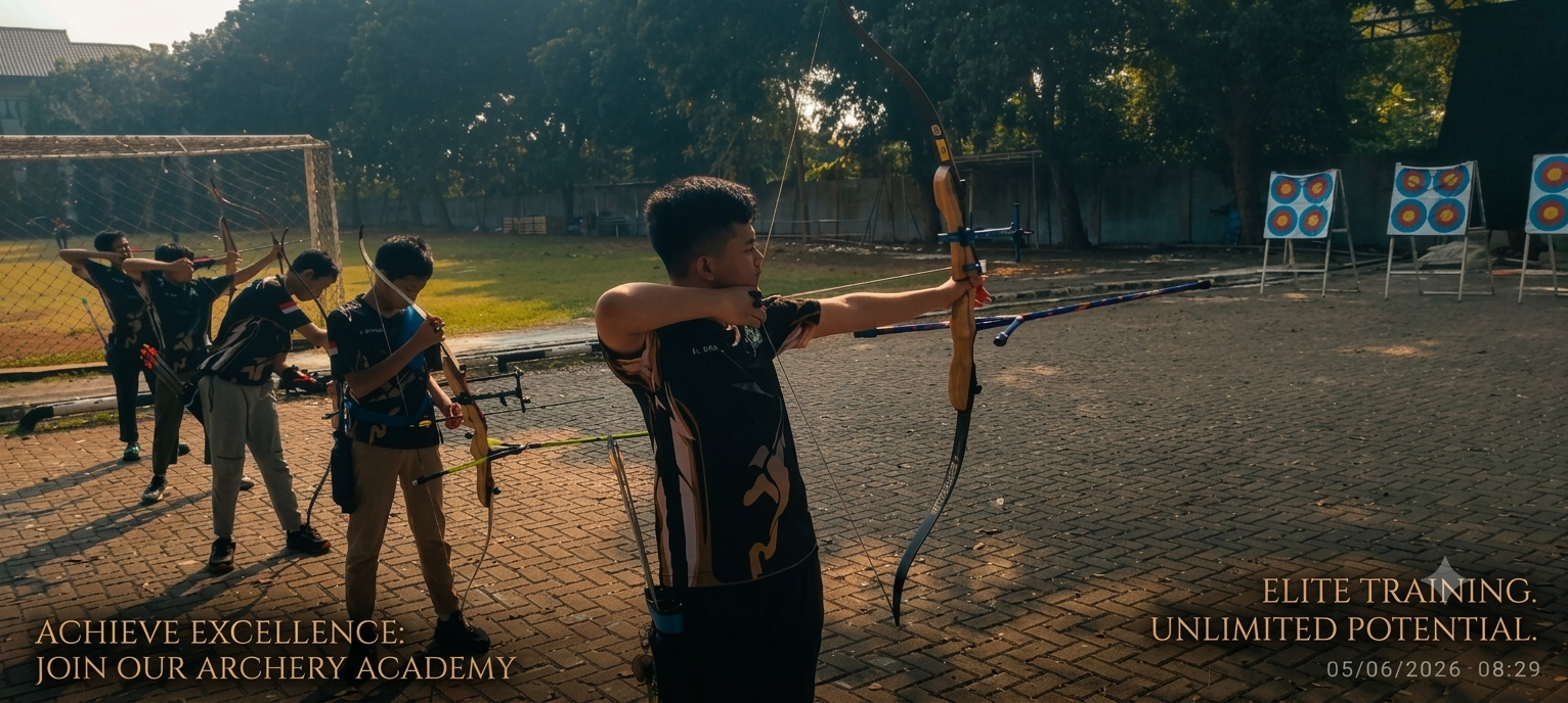 Latihan panahan santri